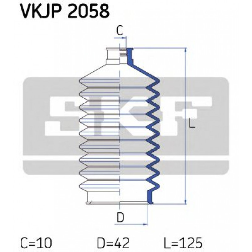 VKJP 2058 SKF - Пильовик привідного валу